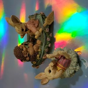 Set of Bunny/Porcupine Curios